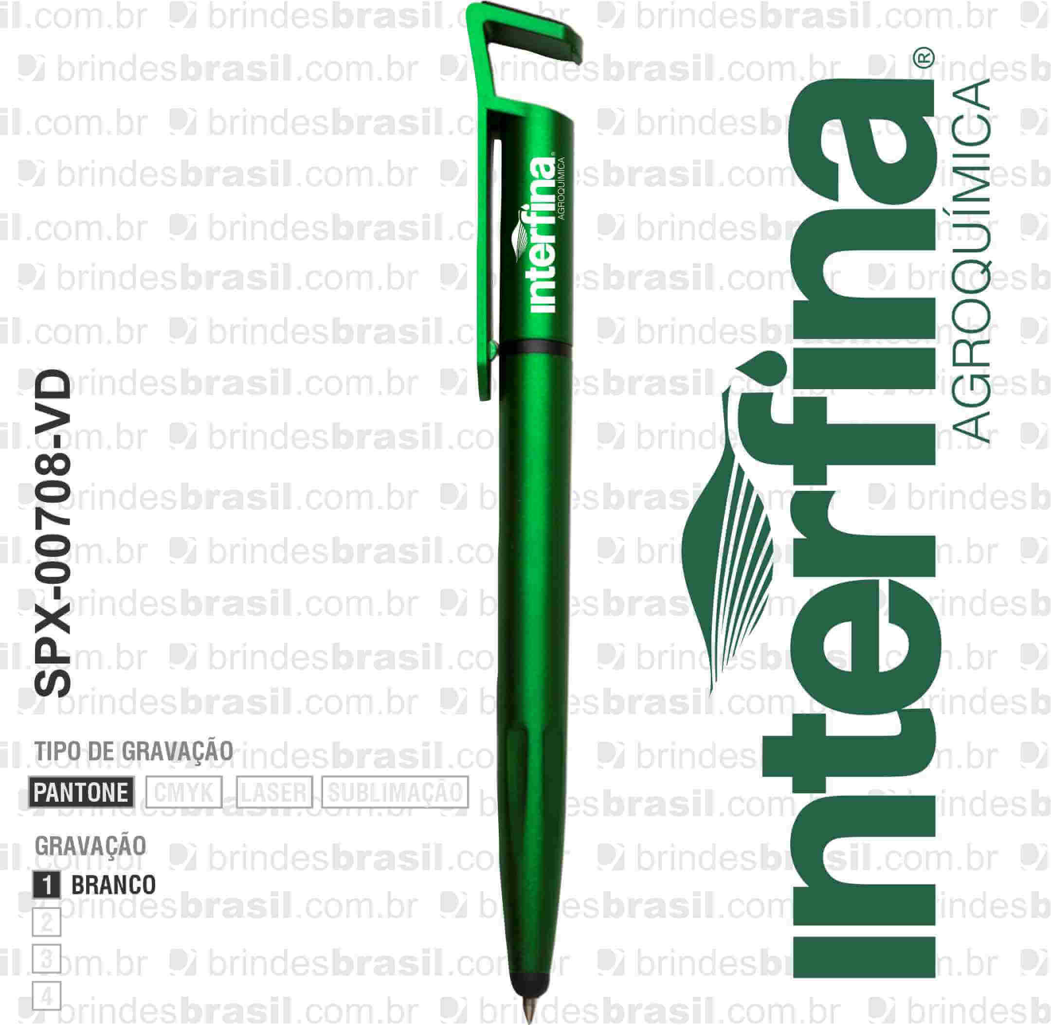 CANETA BASE CELULAR LIMP. TELA E PONTA TOUCH SPX-00708-VD NA COR VERDE - Imagem 4