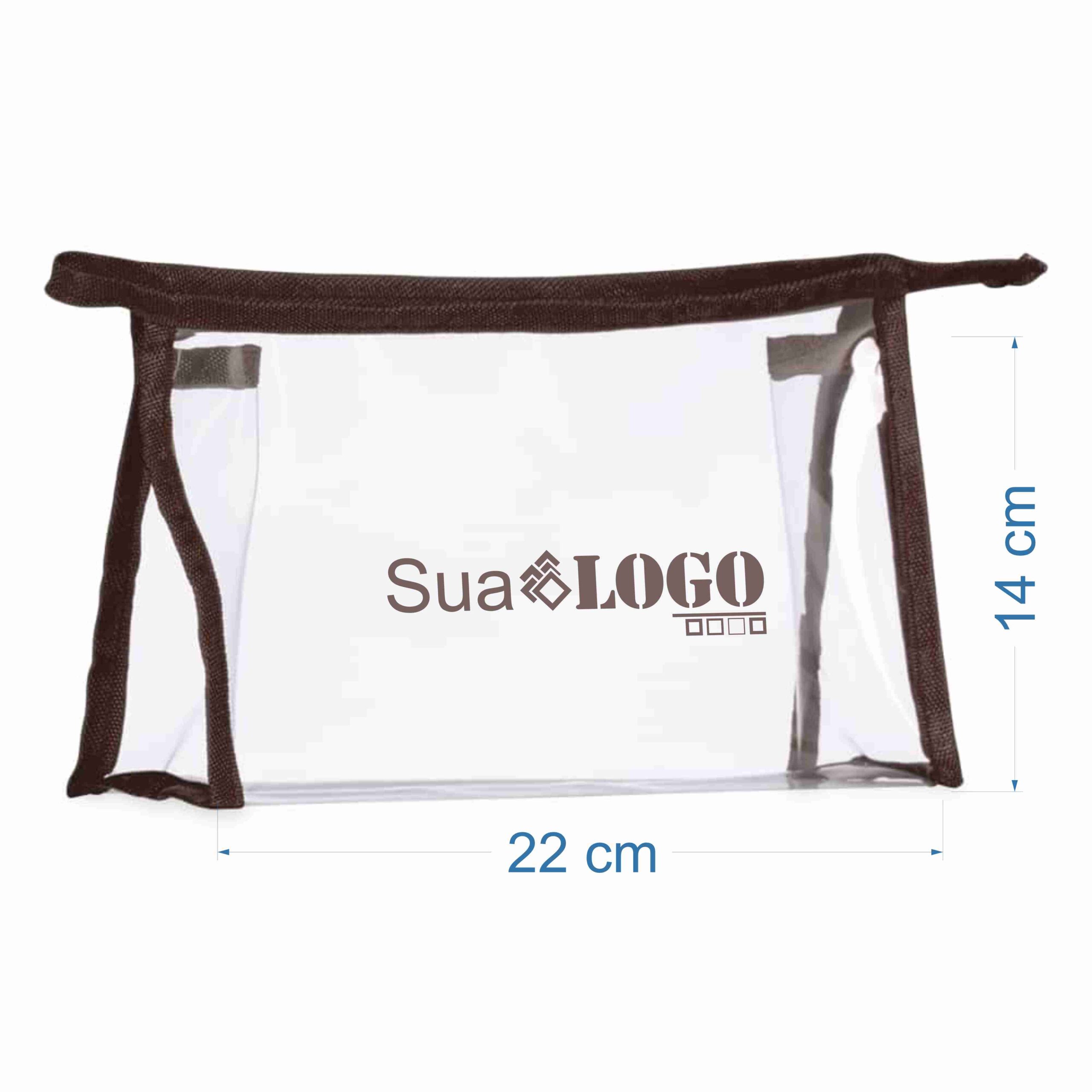 NECESSAIRE PLÁSTICA SPX-02092-MAR/TRA NA COR MARROM - Imagem 2