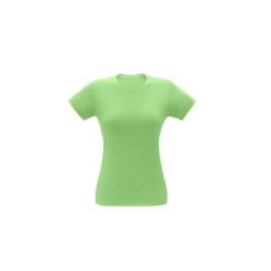 Camiseta feminina de corte cinturado em malha 100% algodão (170 g/m2) com fio 30/1 penteado.