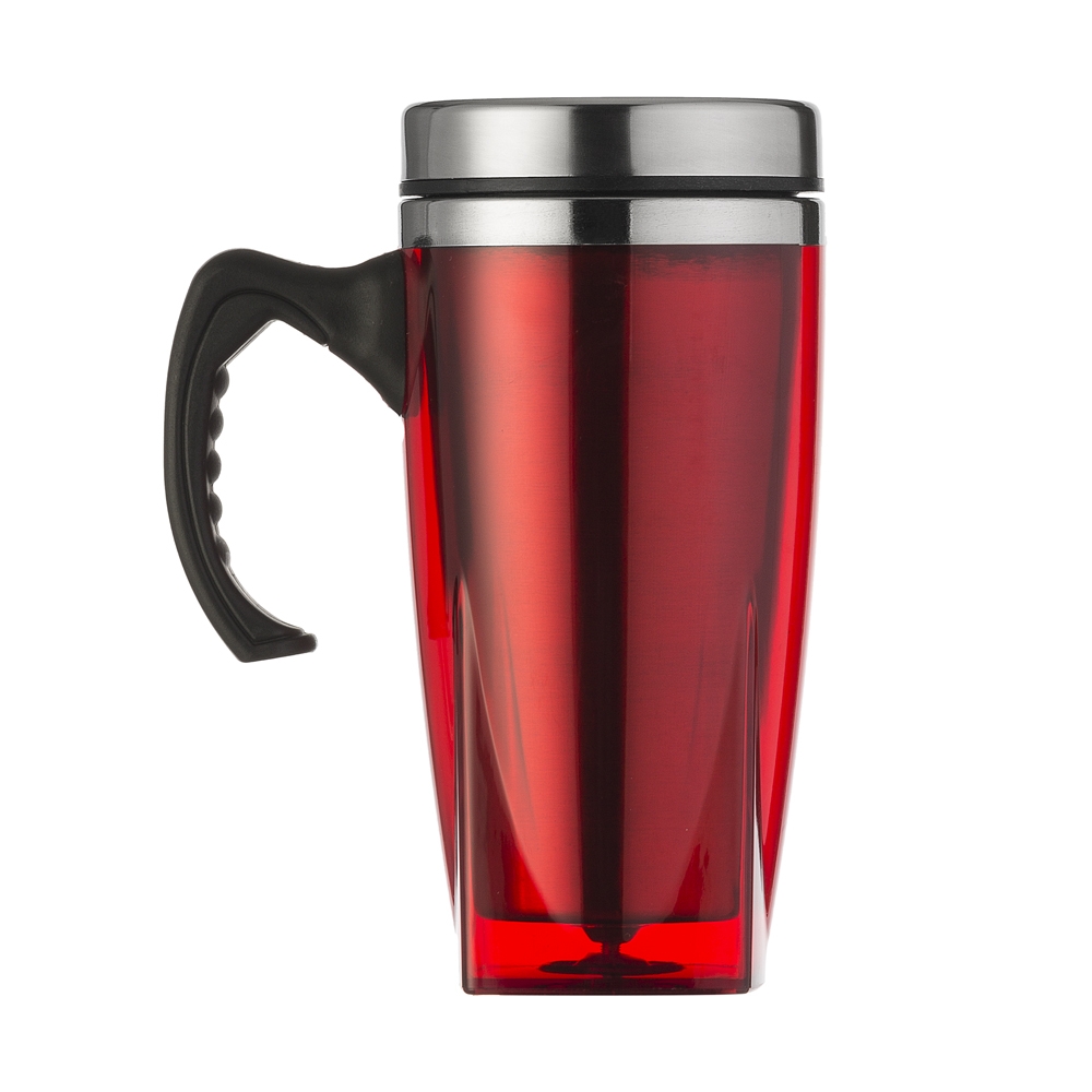 CANECA 450ML FUNDO QUADRADO SPX-01071-VM NA COR VERMELHO