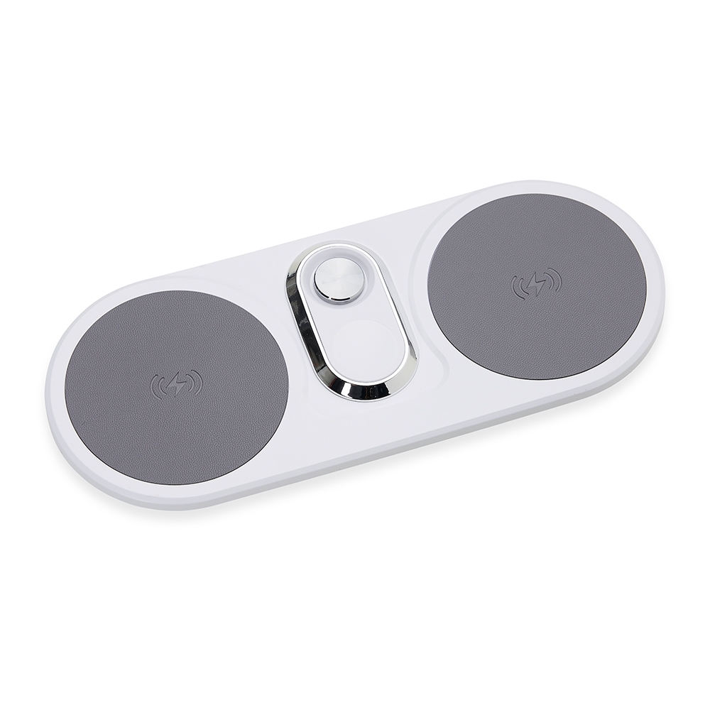 BASE DUAL CARREGADOR INDUÇÃO SPX-P@04054-BCO NA COR BRANCO