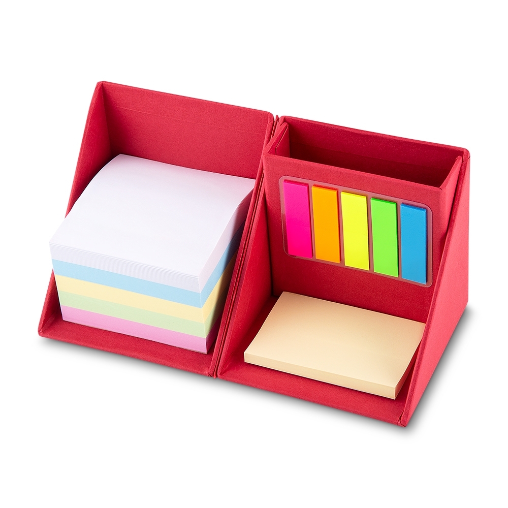 BLOCO DE ANOTAÇÕES CUBO  SPX-12516B-VM NA COR VERMELHO