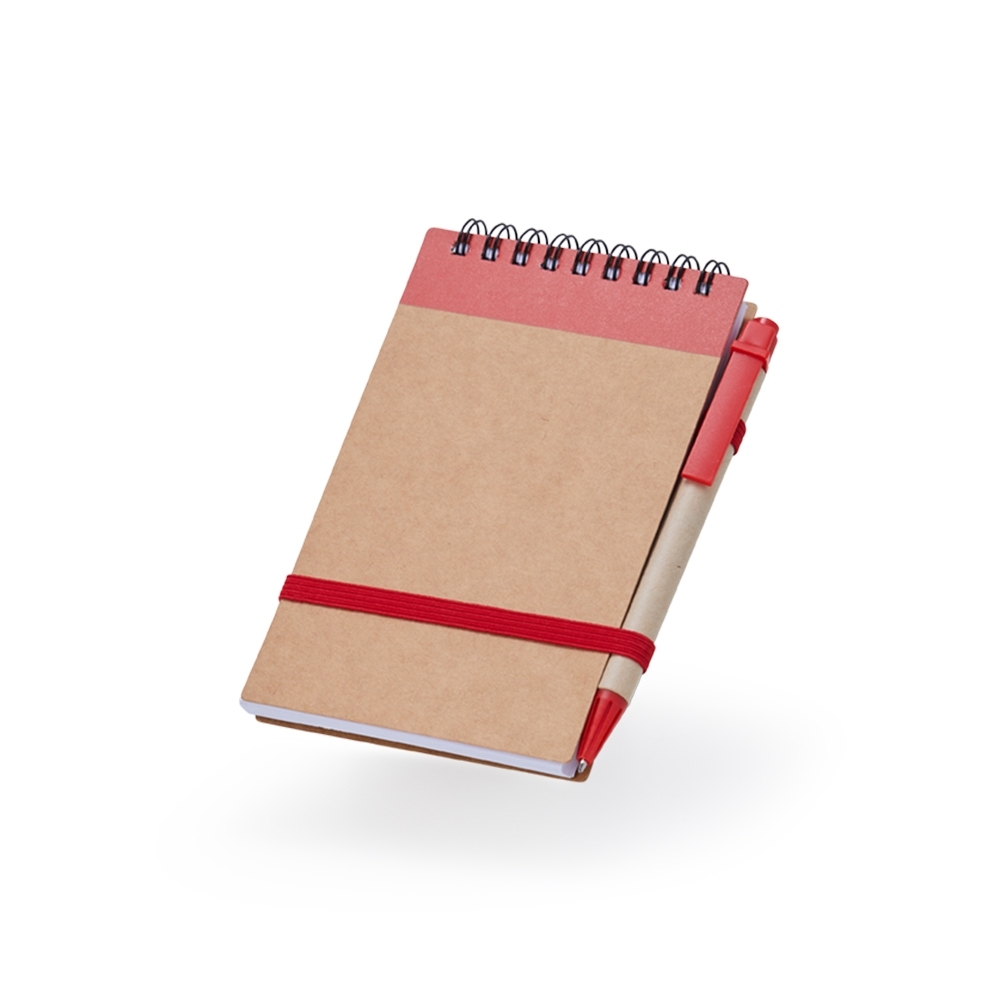 BLOCO DE ANOTAÇÕES ECOLÓGICO COM CANETA SPX-05064-VM NA COR BEGE