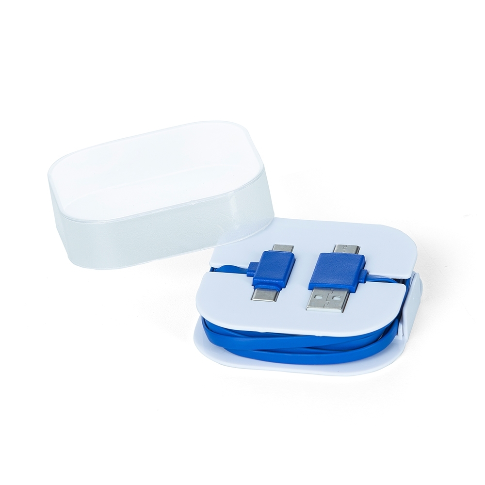CABO 4 EM 1 COM CASE SUPORTE SPX-14534-AZU NA COR AZUL