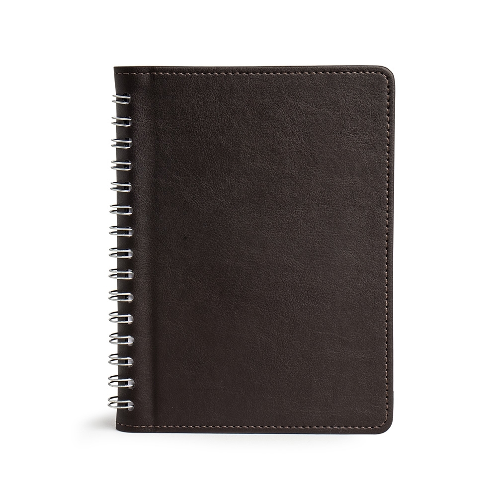 CADERNETA DE COURO SINTÉTICO SPX-15169-MAR NA COR MARROM