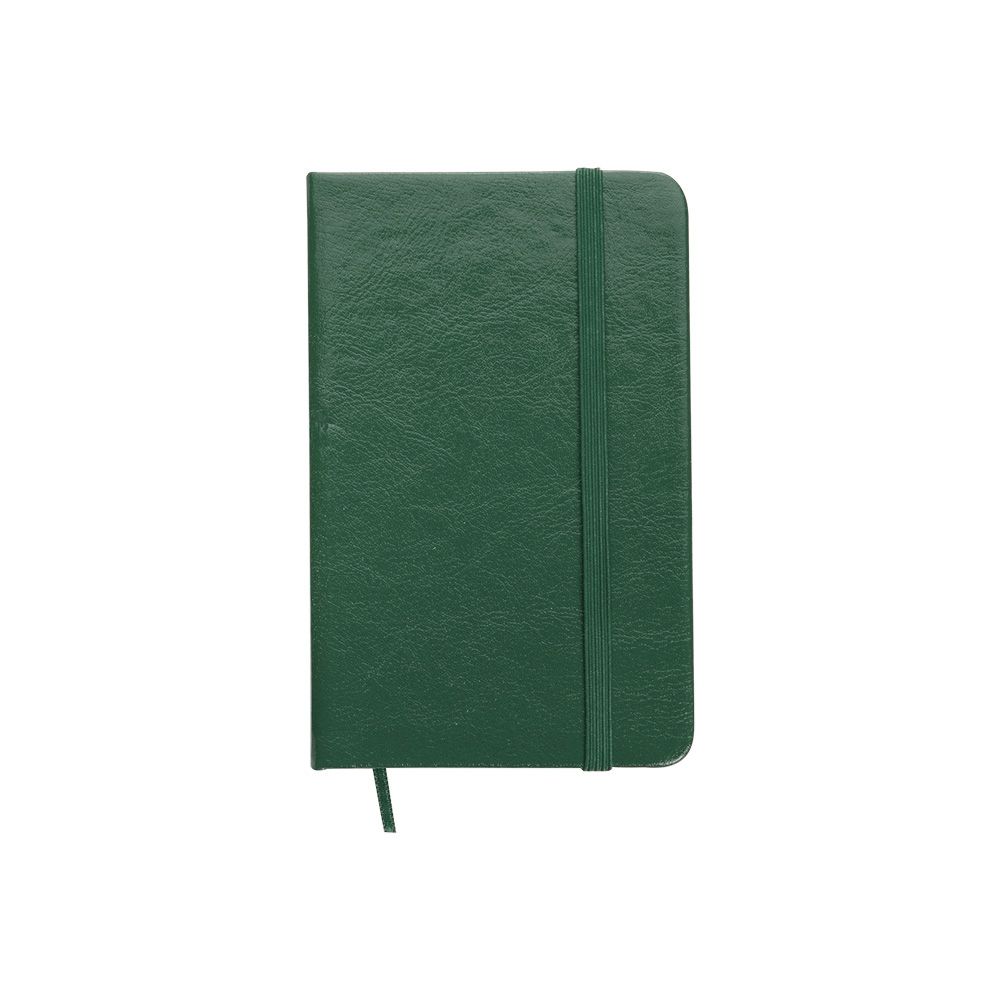 CADERNETA DE COURO SINTÉTICO S/ PAUTA SPX-12595SN-VD NA COR VERDE