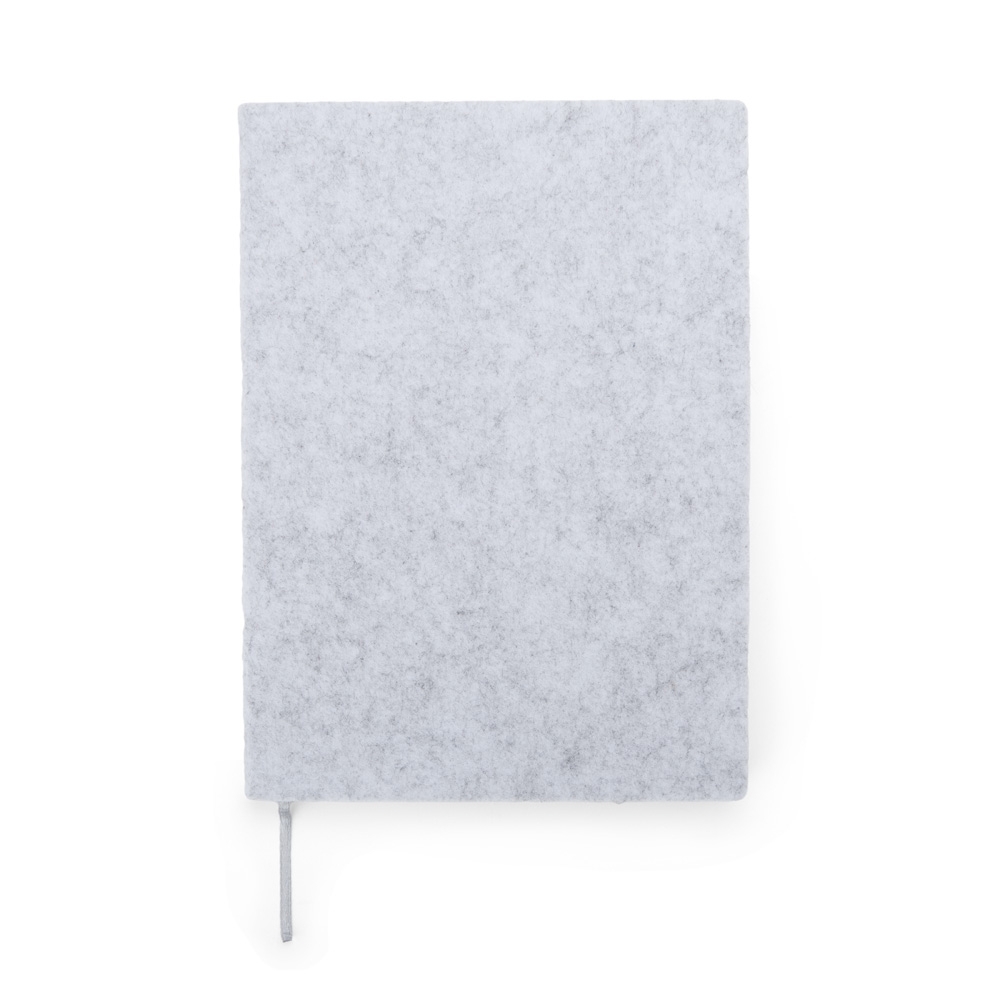 CADERNO A5 FELTRO SPX-P@06105-CIN NA COR CINZA