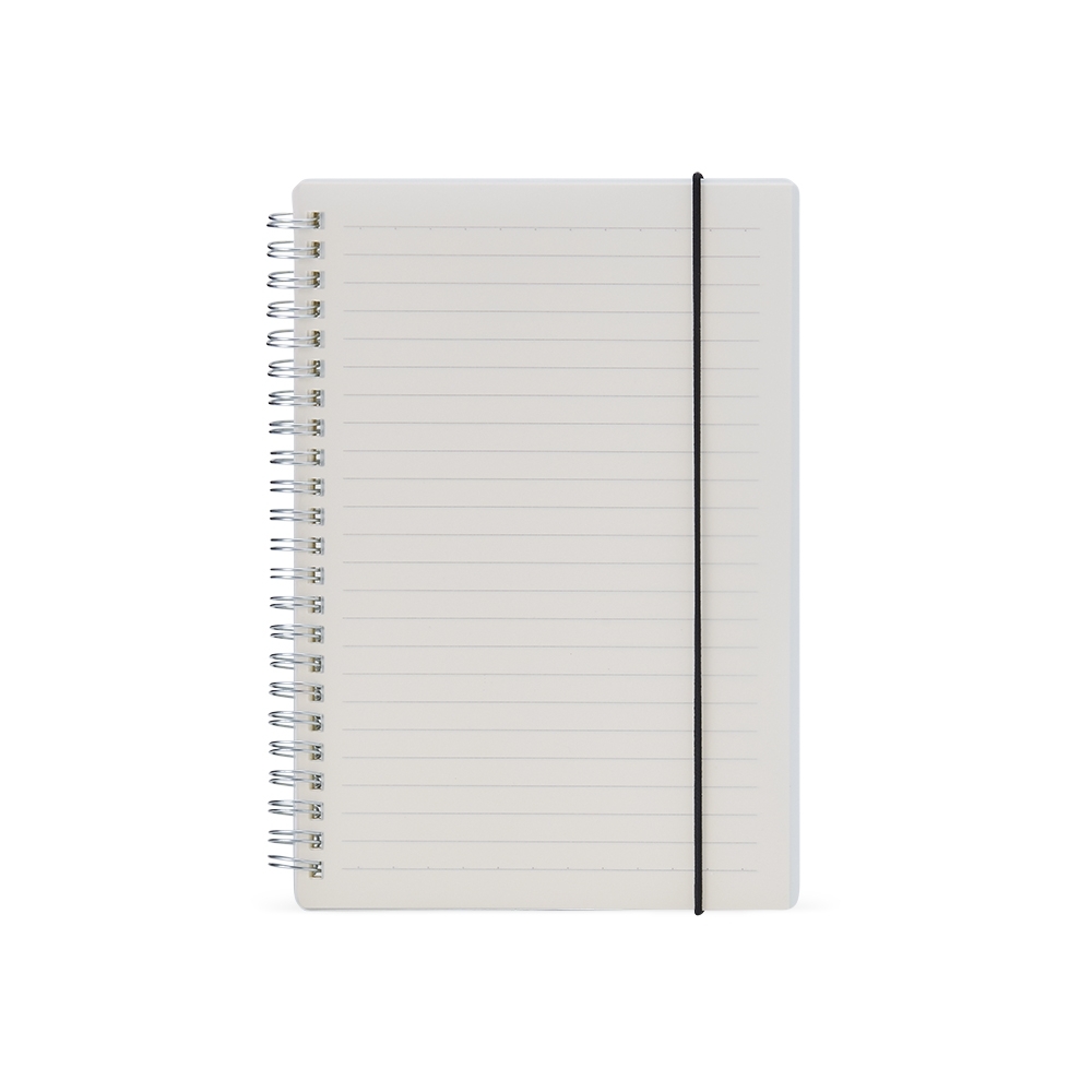 CADERNO COM CAPA PLÁSTICA SPX-05058-TRA NA COR TRANSPARENTE