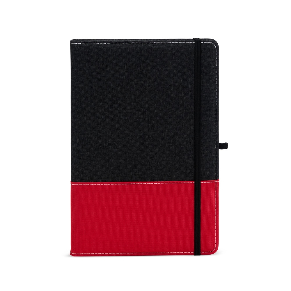 CADERNO A5 POLIÉSTER SPX-06100-PRE/VM NA COR VERMELHO