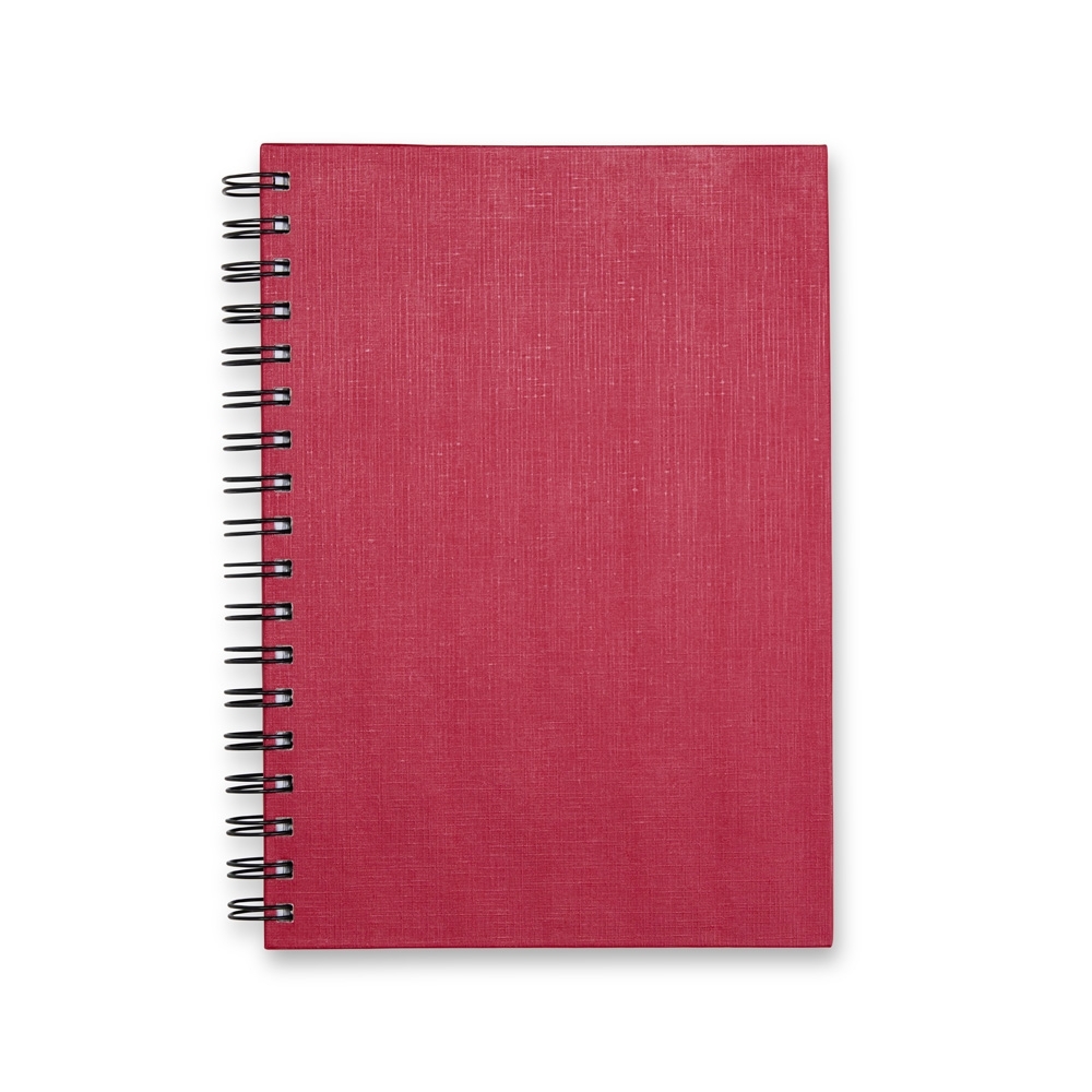 CADERNO CAPA LINHO SPX-15231-VM NA COR VERMELHO