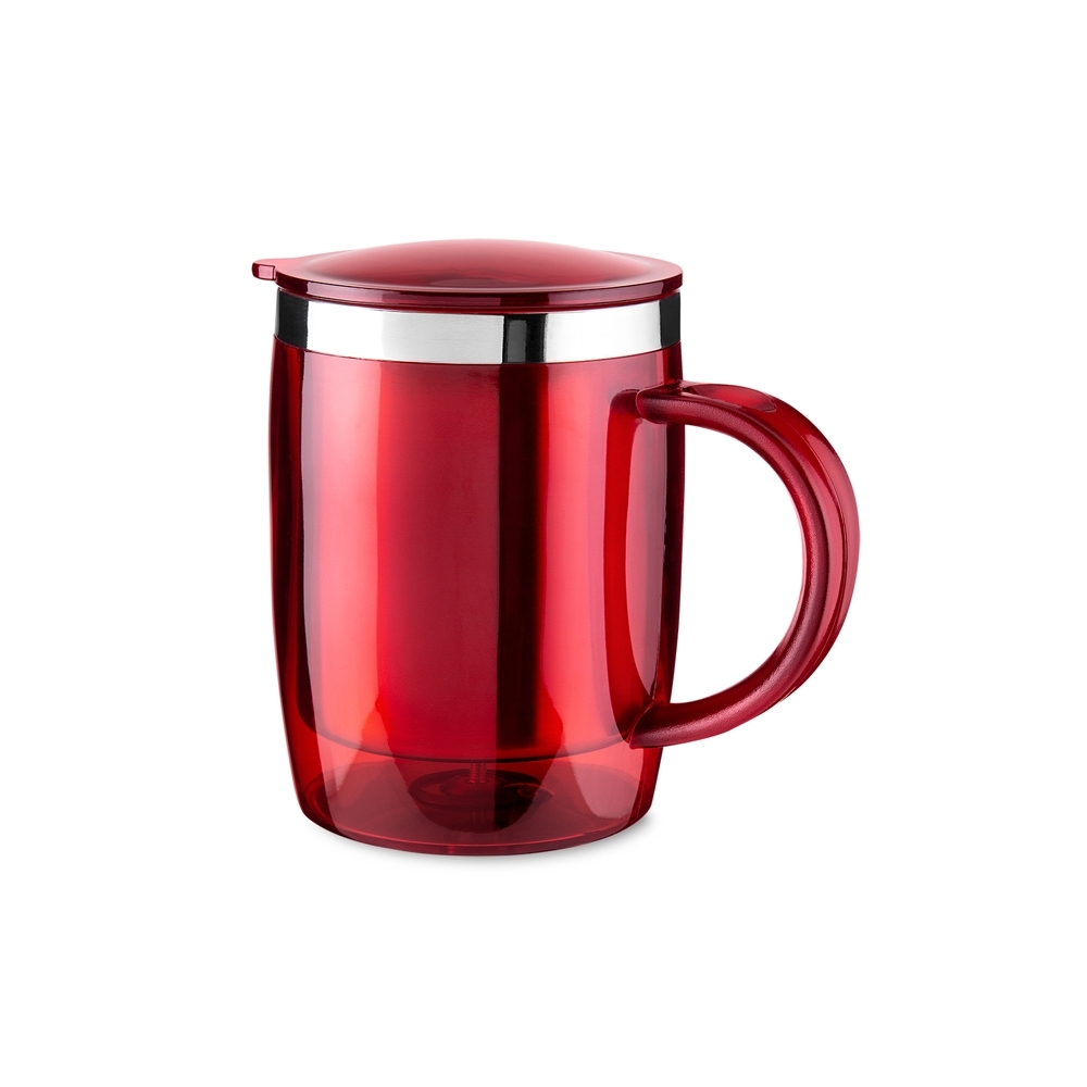 CANECA PLÁSTICA 400ML SPX-14617-VM NA COR VERMELHO