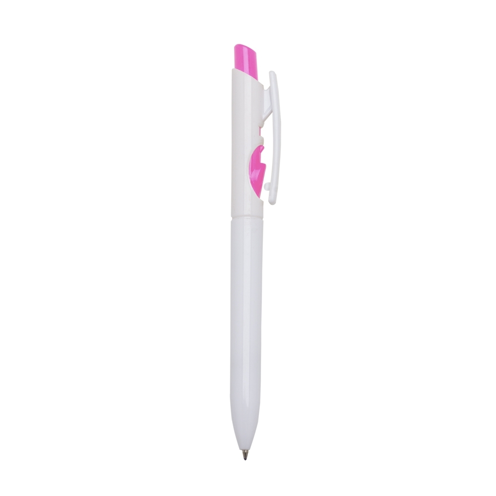 CANETA PLÁSTICA LEITOSA  SPX-01097L-BCO/ROS NA COR BRANCO