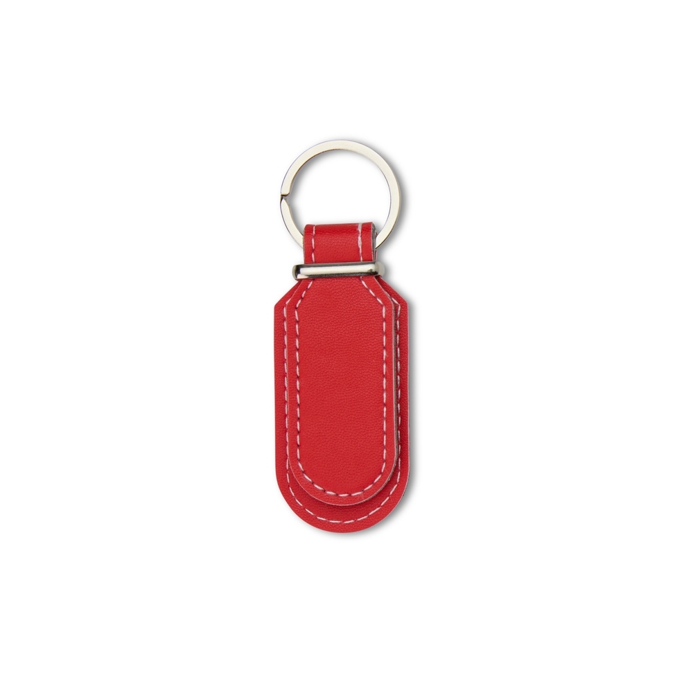 CHAVEIRO DE COURO SINTÉTICO SPX-18760-VM NA COR VERMELHO