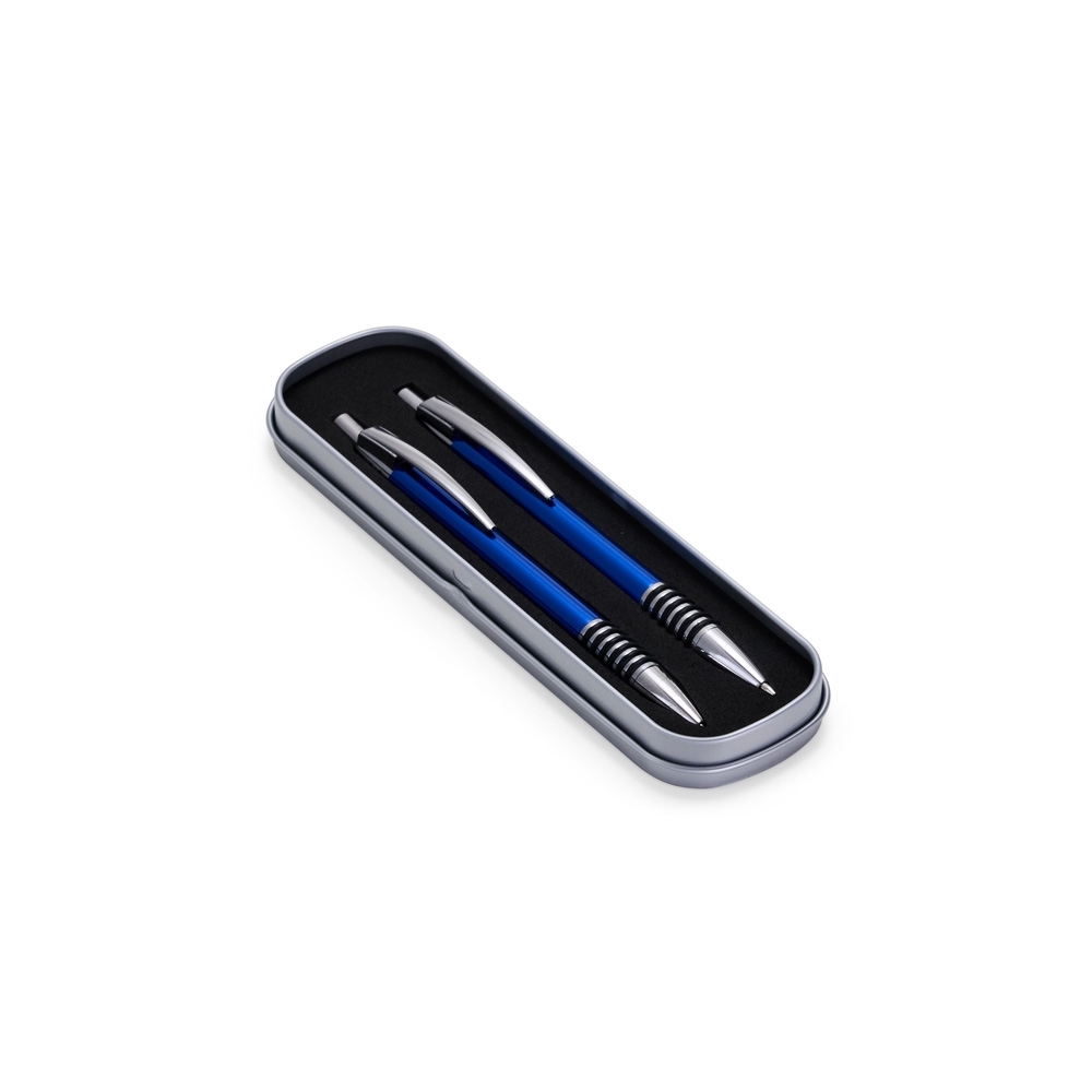 CONJUNTO CANETA E LAPISEIRA METAL SPX-08094-AZE NA COR AZUL