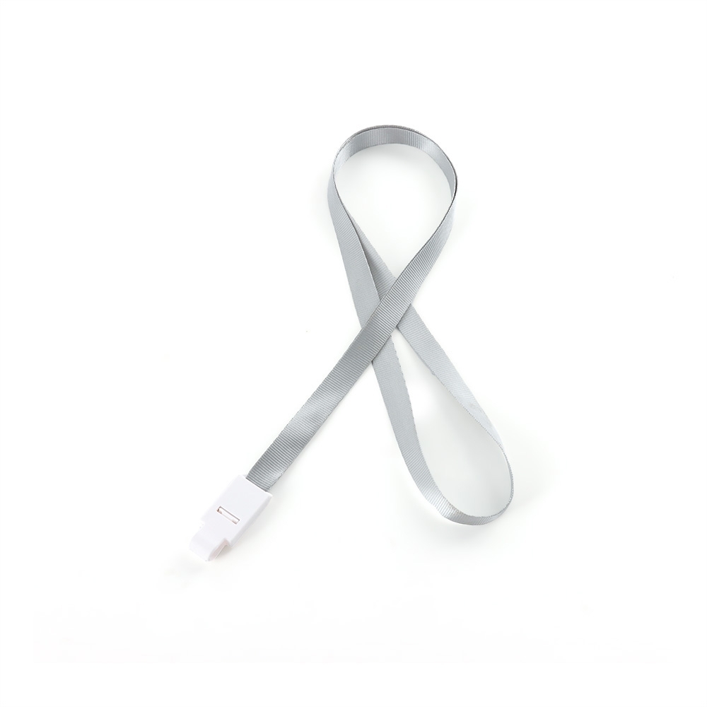 CORDÃO PARA CRACHÁ POLIÉSTER SPX-06026-CIN NA COR PRATA