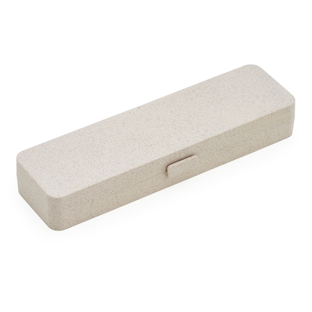 ESTOJO EM FIBRA DE BAMBU P/ CANETA  SPX-10398P-BEG NA COR BEGE