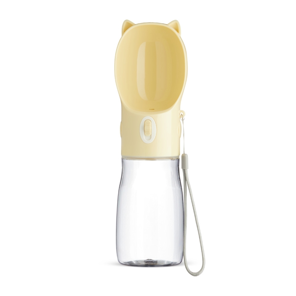 GARRAFA BEBEDOURO PET 420ML SPX-03153-AMA NA COR AMARELO