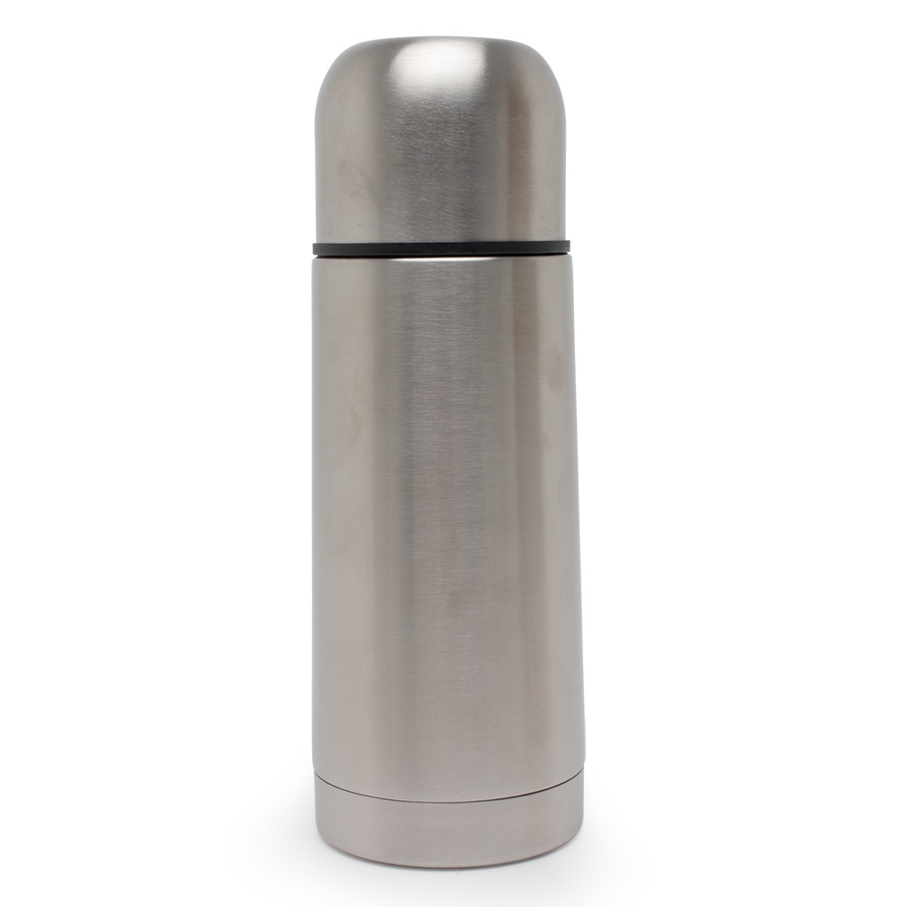 GARRAFA TÉRMICA INOX 350ML C/ CAPA SPX-01115B-PRE NA COR PRETO