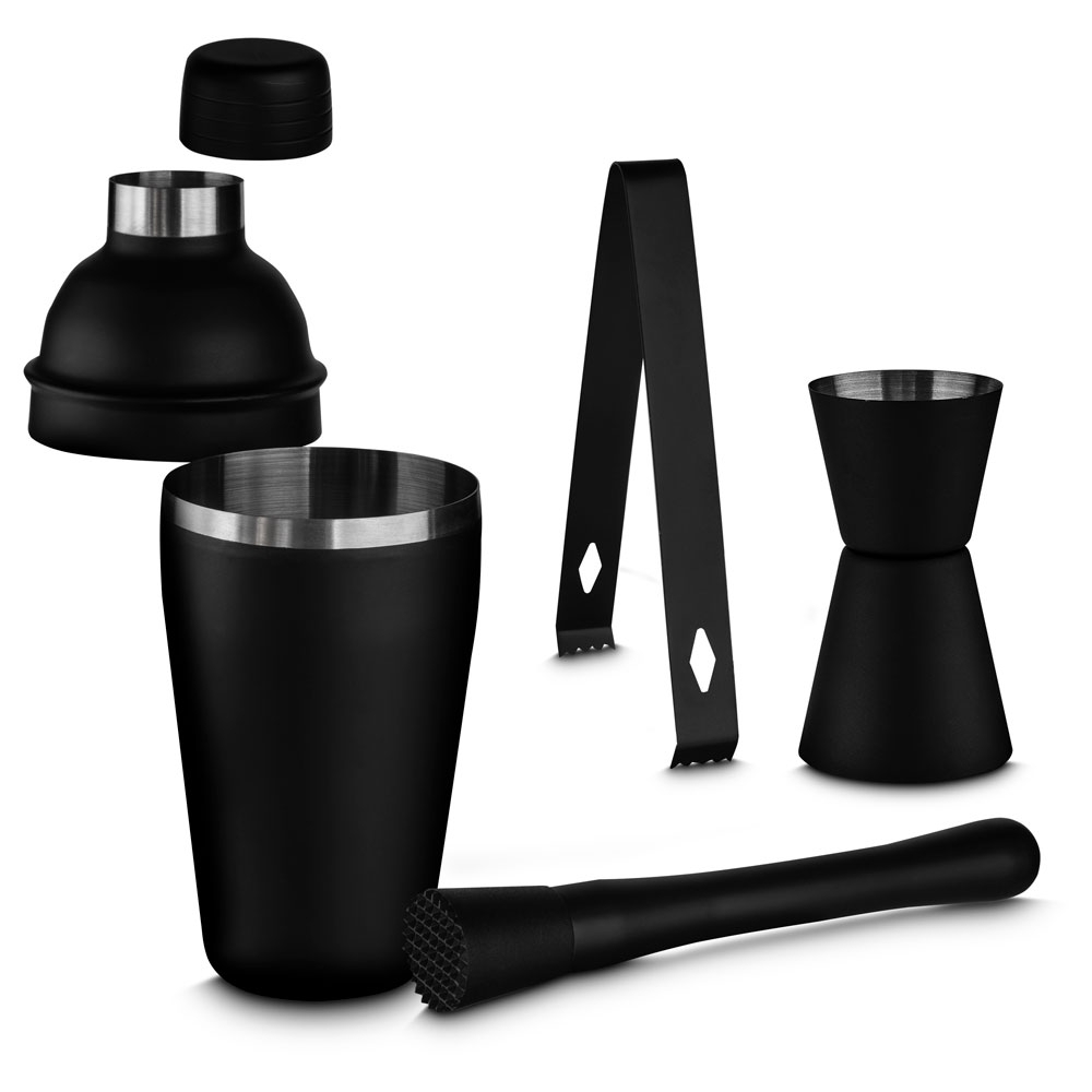 KIT DRINK COQUETELEIRA E ACESSÓRIOS SPX-15164-PRE NA COR PRETO