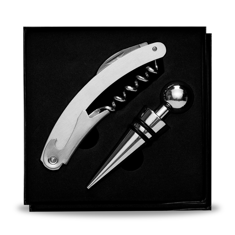 KIT VINHO CAIXA DE PAPELÃO 2 PEÇAS  SPX-10071-PRE NA COR PRETO