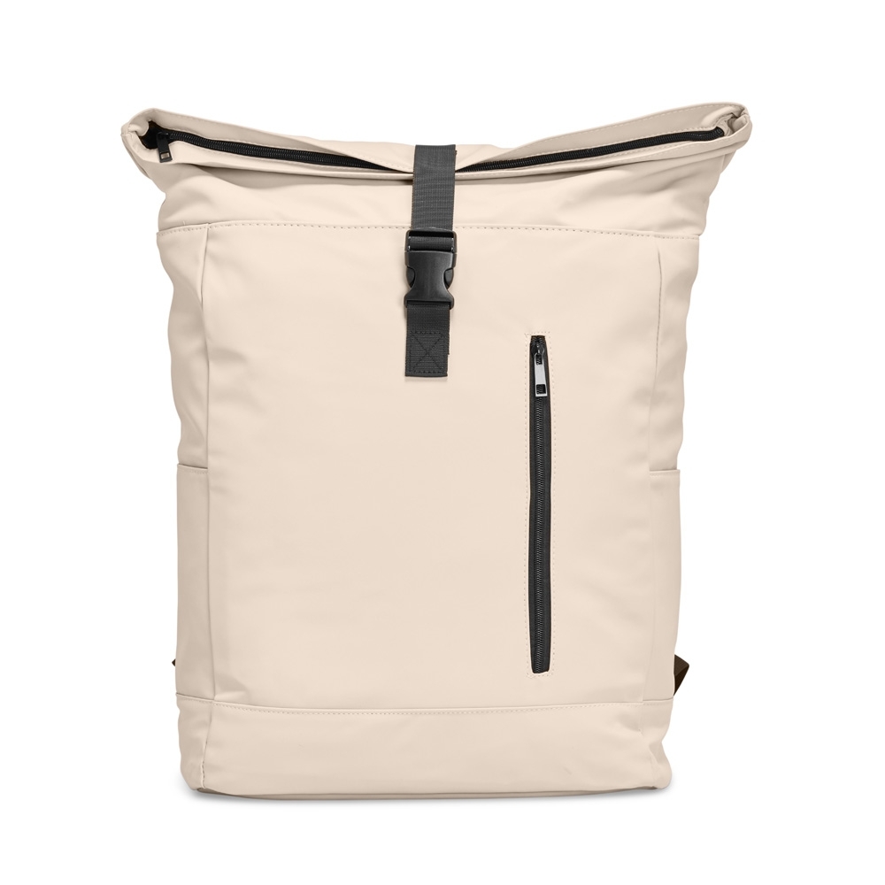 MOCHILA DE COURO SINTÉTICO 47L SPX-E@07035-BEG NA COR BEGE