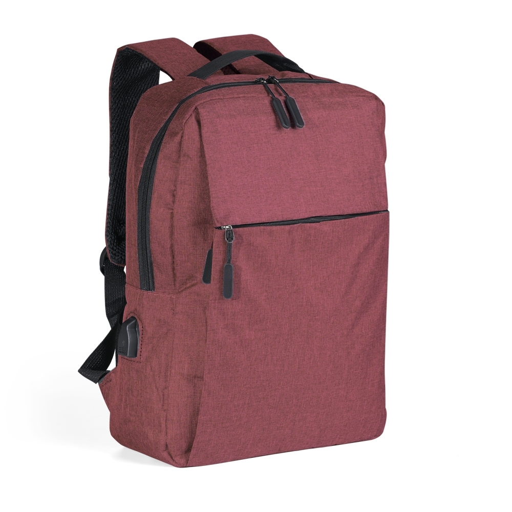 MOCHILA DE NYLON USB 18L SPX-01320B-VM NA COR VERMELHO