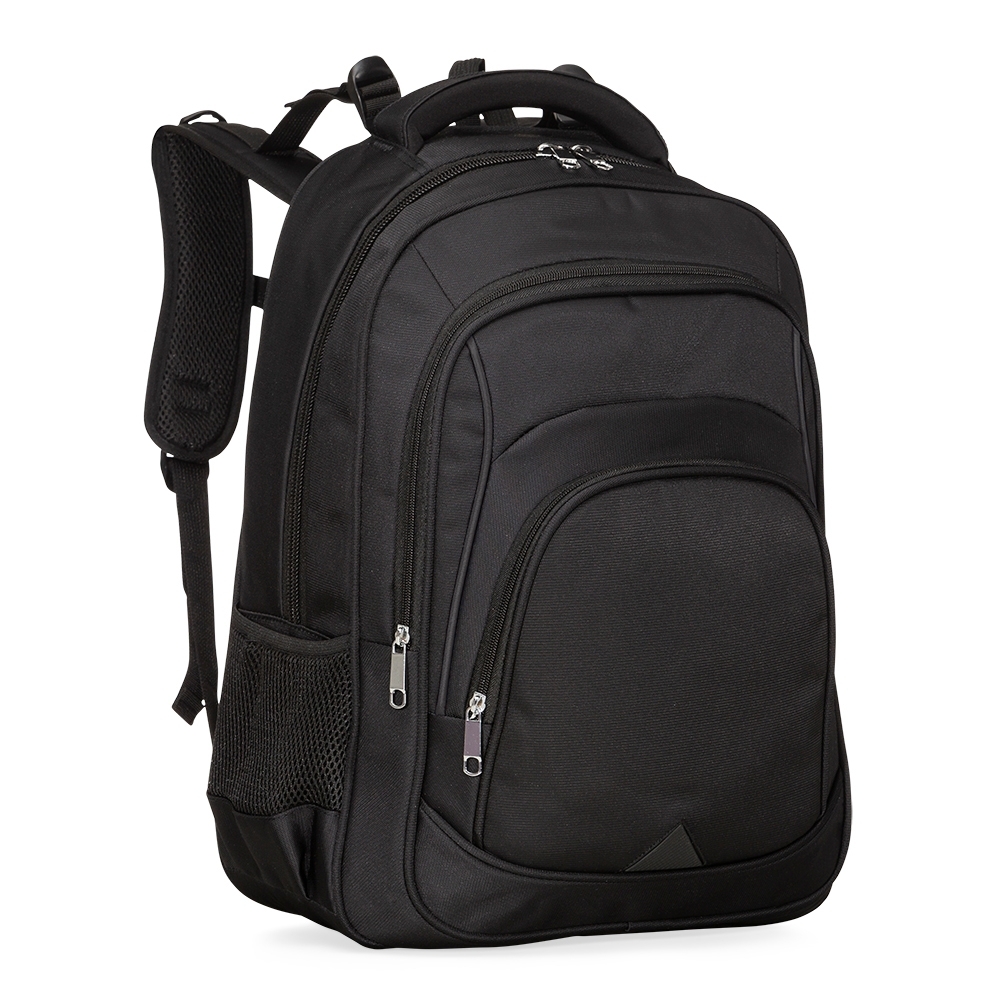 MOCHILA POLIESTER / NYLON C/ PORTA NOTEBOOK  SPX-09263-PRE NA COR PRETO