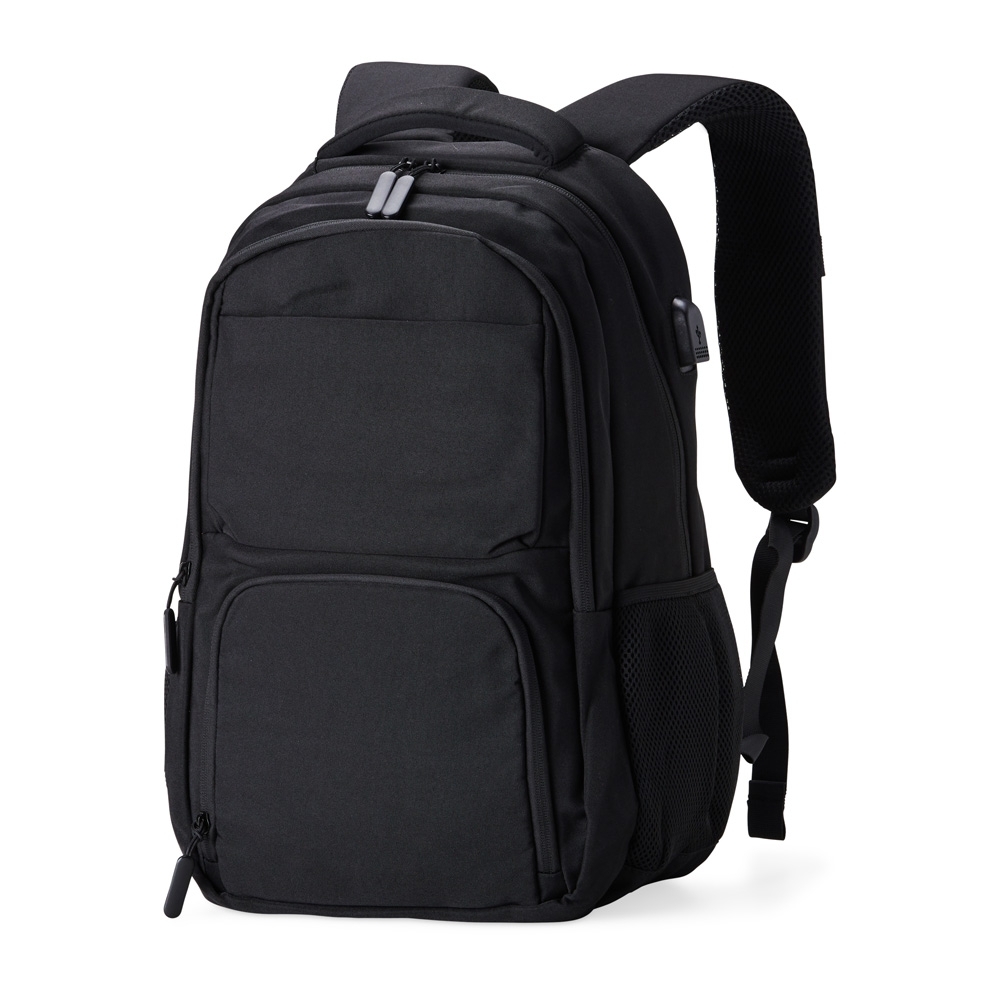 MOCHILA DE POLIÉSTER USB 28L SPX-01805-PRE NA COR PRETO