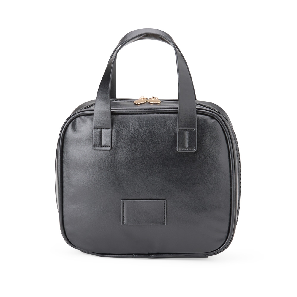 NÉCESSAIRE DE COURO SINTÉTICO SPX-18773-PRE NA COR PRETO