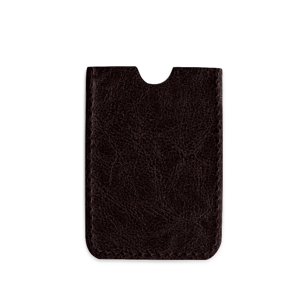PORTA CARTÃO DE COURO SINTETICO SPX-13644-MAR NA COR MARROM
