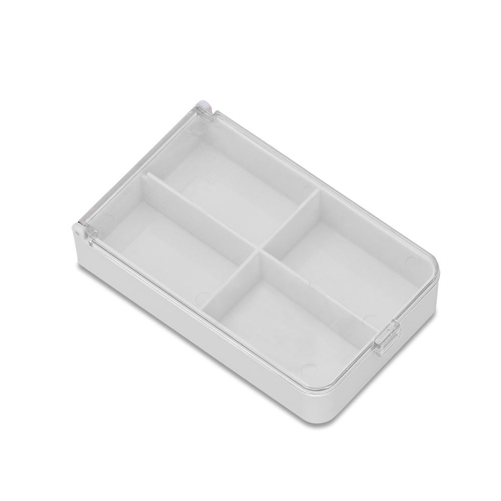 PORTA COMPRIMIDO PLÁSTICO SPX-14245-TRA/BCO NA COR TRANSPARENTE