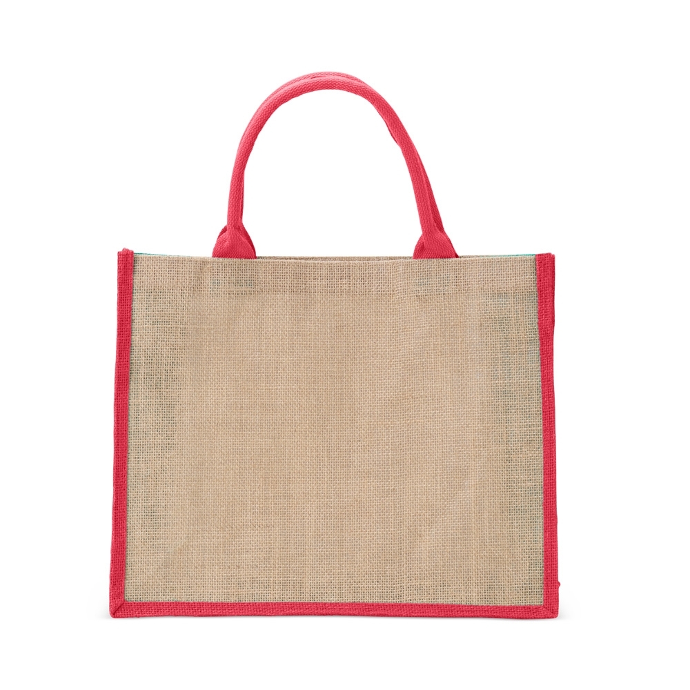 SACOLA DE JUTA PEQUENA SPX-18742-VM NA COR VERMELHO