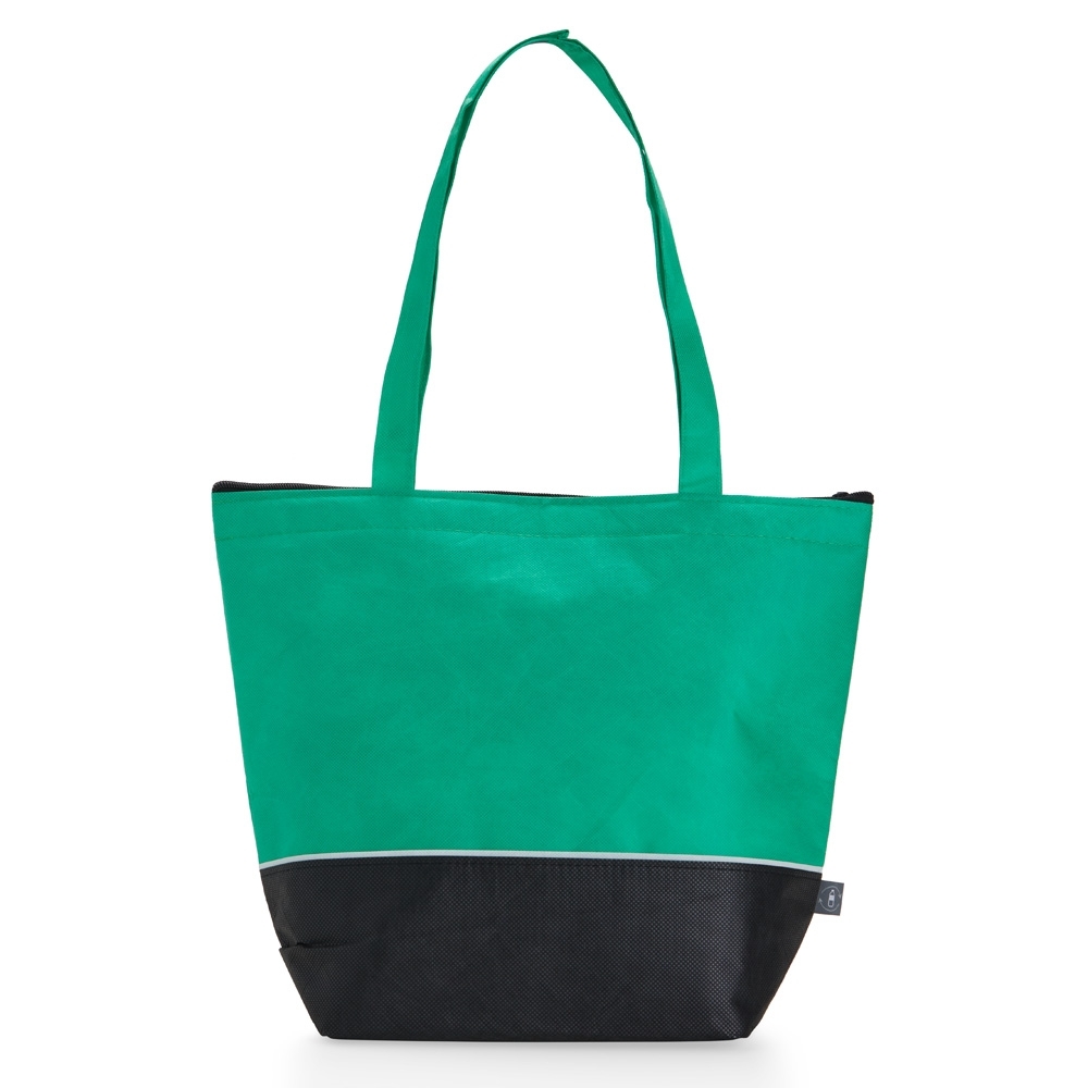SACOLA RPET TÉRMICA 10 LITROS SPX-01699-VD/PRE NA COR VERDE