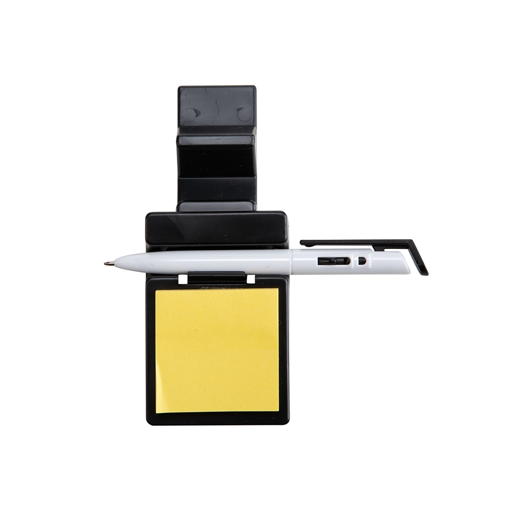 SUP. DE CELULAR C/ CANETA E BLOCO DE NOTAS SPX-14007-PRE NA COR PRETO