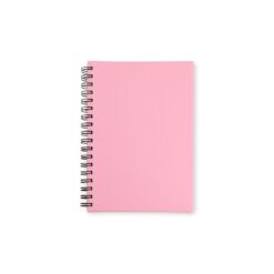 CADERNO CAPA EMBORRACHADA SPX-13708-ROS NA COR ROSA