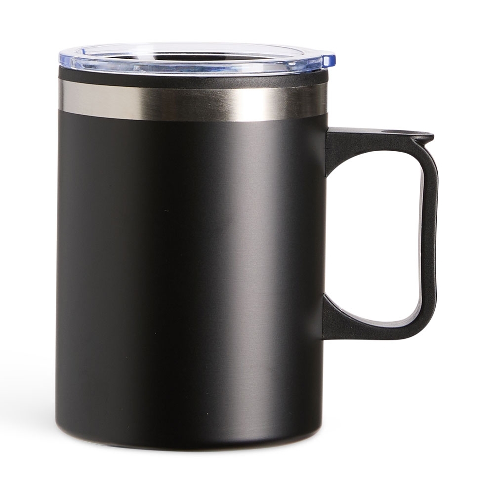 CANECA PLÁSTICA 375ML SPX-19015-PRE NA COR PRETO