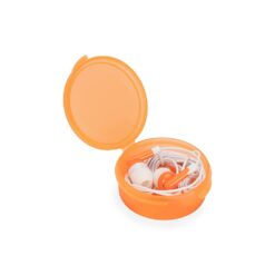 FONE DE OUVIDO STEREO ENTRADA P2  SPX-12927-LAR/BCO NA COR LARANJA