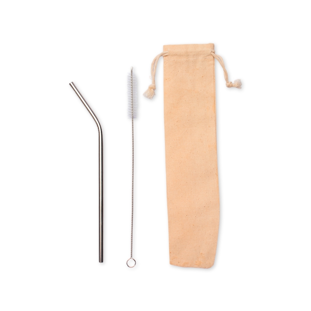 KIT CANUDO DE METAL COM ESCOVA DE LIMPEZA SPX-P@14272-INO NA COR INOX