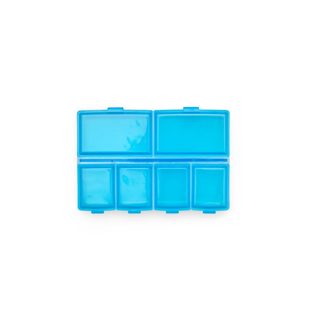 PORTA COMPRIMIDOS PLÁSTICO SPX-08284-AZU NA COR AZUL