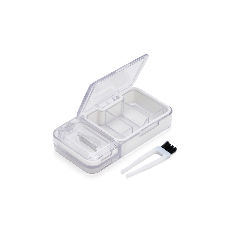 PORTA COMPRIMIDOS PLÁSTICO SPX-08281-TRA NA COR TRANSPARENTE