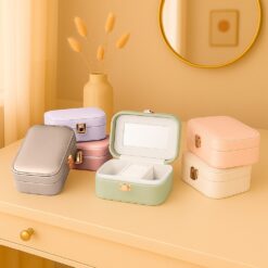 PORTA-JOIAS COM ESPELHO SPX-09117-RSE NA COR ROSA