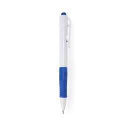CANETA PLÁSTICA COM CARGA PRETA SPX-14679L*CP*-BCO/AZU NA COR BRANCO
